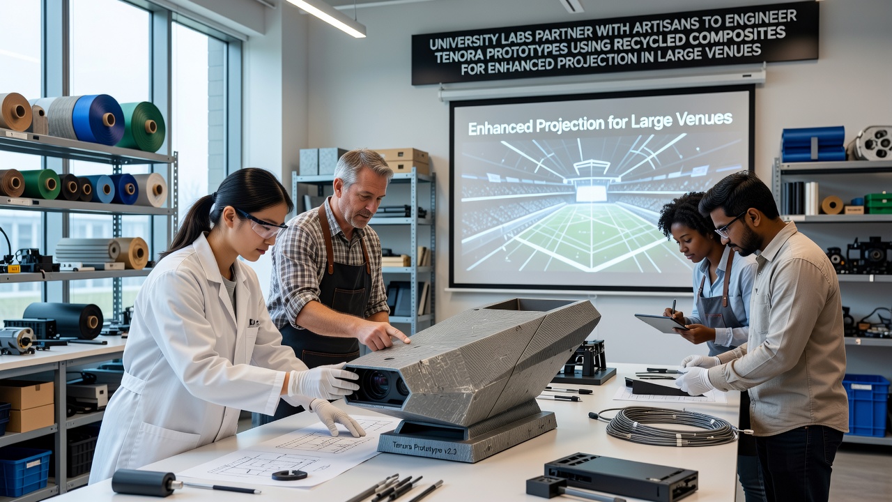 University Labs Partner With Artisans to Engineer Tenora Prototypes Using Recycled Composites for Enhanced Projection in Large Venues